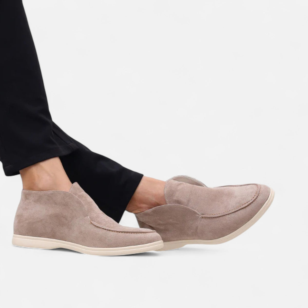 Men's High-Cut Suede Loafers | Smart Casual Dress Shoes
