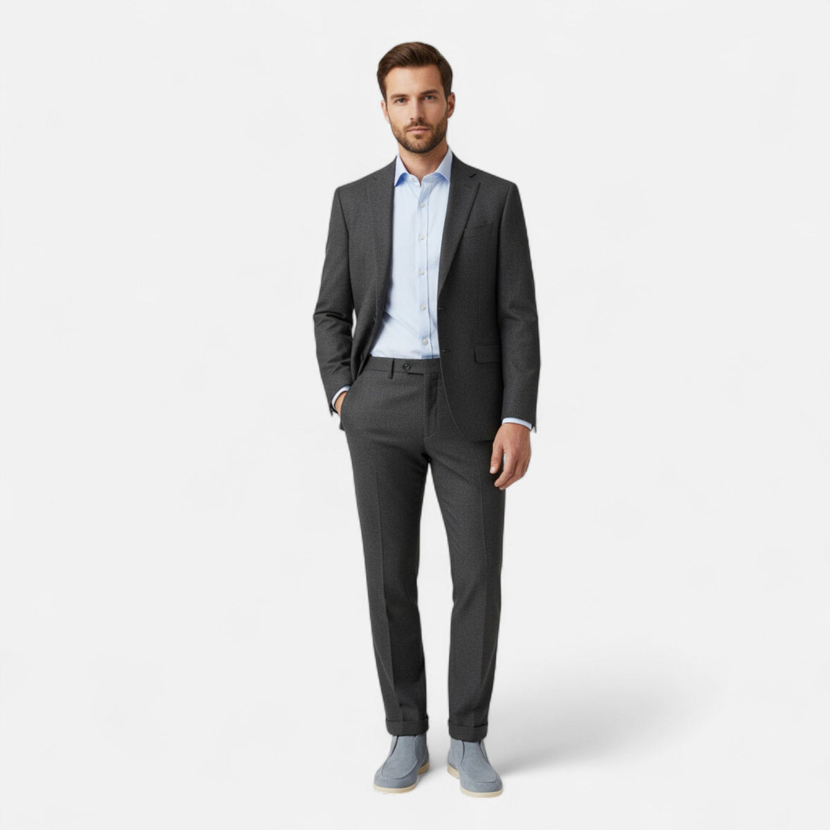 Men's High-Cut Suede Loafers | Smart Casual Dress Shoes