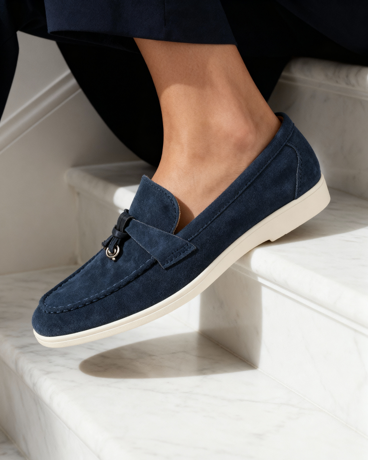 Women's Suede Loafers | Slip-On Flat Casual Everyday Shoes